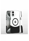 Mey İthalat®  iPhone 16 Carbon Puzzle Magsafe Kapak - Siyah-2