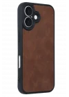 Mey İthalat®   iPhone 16 Kılıf Aras Deri Kapak - Taba