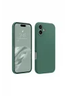 Mey İthalat®   iPhone 16 Kılıf First Silikon - Koyu Yeşil
