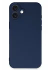 Mey İthalat®   iPhone 16 Kılıf First Silikon - Lacivert