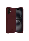 Mey İthalat®  iPhone 16 Kılıf Kelvin Kartvizitli Silikon - Bordo