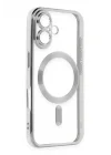 Mey İthalat®   iPhone 16 Kılıf Kross Magneticsafe Kapak - Gümüş