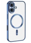 Mey İthalat®   iPhone 16 Kılıf Kross Magneticsafe Kapak - Mavi