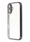 Mey İthalat®   iPhone 16 Kılıf  Lensli Silikon - Siyah
