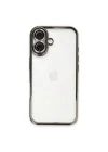 Mey İthalat®   iPhone 16 Kılıf  Lensli Silikon - Titanyum Gri