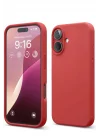 Mey İthalat®   iPhone 16 Kılıf Nano içi Kadife Silikon - Kırmızı