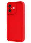 Mey İthalat®   iPhone 16 Kılıf Viera Silikon - Kırmızı