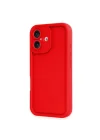 Mey İthalat®   iPhone 16 Kılıf Viera Silikon - Kırmızı