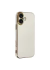 Mey İthalat®   iPhone 16 Kılıf Volet Silikon - Beyaz