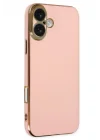 Mey İthalat®   iPhone 16 Kılıf Volet Silikon - Pembe