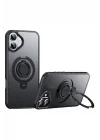 Mey İthalat®  iPhone 16 Plus Avatar 360 Dönen Magsafe Kapak - Siyah
