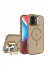 Mey İthalat®  iPhone 16 Plus Flet Lens Magsafe Kapak - Gold
