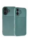 Mey İthalat®   iPhone 16 Plus Kılıf Auto Focus Karbon Kapak - Koyu Yeşil