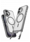 Mey İthalat®  iPhone 16 Plus Kılıf Enka Magsafe Silikon Kılıf - Titan Gri