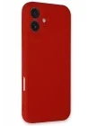 Mey İthalat®   iPhone 16 Plus Kılıf First Silikon - Kırmızı