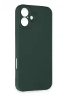 Mey İthalat®   iPhone 16 Plus Kılıf First Silikon - Koyu Yeşil