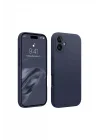 Mey İthalat®   iPhone 16 Plus Kılıf First Silikon - Lacivert
