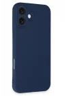 Mey İthalat®   iPhone 16 Plus Kılıf First Silikon - Lacivert