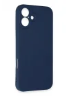 Mey İthalat®   iPhone 16 Plus Kılıf First Silikon - Lacivert