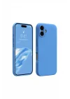 Mey İthalat®   iPhone 16 Plus Kılıf First Silikon - Mavi