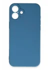 Mey İthalat®   iPhone 16 Plus Kılıf First Silikon - Mavi