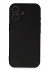 Mey İthalat®   iPhone 16 Plus Kılıf First Silikon - Siyah