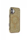 Mey İthalat®  iPhone 16 Plus Kılıf Helen Magsafe Kapak - Gold