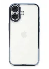 Mey İthalat®   iPhone 16 Plus Kılıf  Lensli Silikon - Açık Mavi