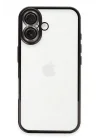 Mey İthalat®   iPhone 16 Plus Kılıf  Lensli Silikon - Siyah