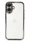 Mey İthalat®   iPhone 16 Plus Kılıf  Lensli Silikon - Titanyum Gri