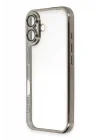Mey İthalat®   iPhone 16 Plus Kılıf  Lensli Silikon - Titanyum Gri