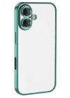 Mey İthalat®   iPhone 16 Plus Kılıf  Lensli Silikon - Turkuaz