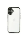 Mey İthalat®   iPhone 16 Plus Kılıf  Lensli Silikon - Yeşil