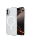 Mey İthalat®   iPhone 16 Plus Kılıf Magneticsafe Şeffaf Silikon - Şeffaf