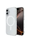 Mey İthalat®   iPhone 16 Plus Kılıf Magneticsafe Şeffaf Silikon - Şeffaf