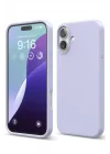Mey İthalat®  iPhone 16 Plus Kılıf Nano içi Kadife Silikon - Lila