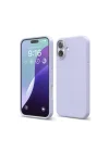 Mey İthalat®  iPhone 16 Plus Kılıf Nano içi Kadife Silikon - Lila
