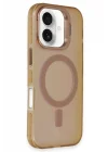 Mey İthalat®   iPhone 16 Plus Kılıf Primera Magsafe Standlı Kapak - Gold