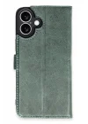 Mey İthalat®   iPhone 16 Plus Kılıf Trend S Plus Kapaklı Kılıf - Yeşil