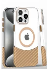 Mey İthalat®  iPhone 16 Pro Carbon Puzzle Magsafe Kapak - Desert