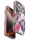 Mey İthalat®  iPhone 16 Pro Flower Series Magsafe Kapak - Pembe