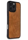 Mey İthalat®   iPhone 16 Pro Kılıf Aras Deri Kapak - Taba