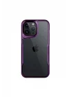 Mey İthalat®   iPhone 16 Pro Kılıf Boyi Silikon Kapak - Derin Mor