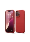 Mey İthalat®   iPhone 16 Pro Kılıf First Silikon - Kırmızı
