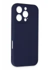 Mey İthalat®   iPhone 16 Pro Kılıf First Silikon - Lacivert