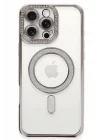 Mey İthalat®   iPhone 16 Pro Kılıf Joke Simli Magneticsafe Kılıf - Pembe