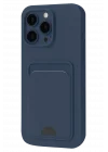 Mey İthalat®   iPhone 16 Pro Kılıf Kelvin Kartvizitli Silikon - Lacivert