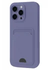 Mey İthalat®   iPhone 16 Pro Kılıf Kelvin Kartvizitli Silikon - Lila