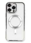 Mey İthalat®   iPhone 16 Pro Kılıf Kross Magneticsafe Kapak - Gümüş