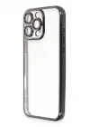 Mey İthalat®   iPhone 16 Pro Kılıf  Lensli Silikon - Siyah